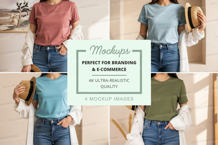 Casual summer outfits mockup