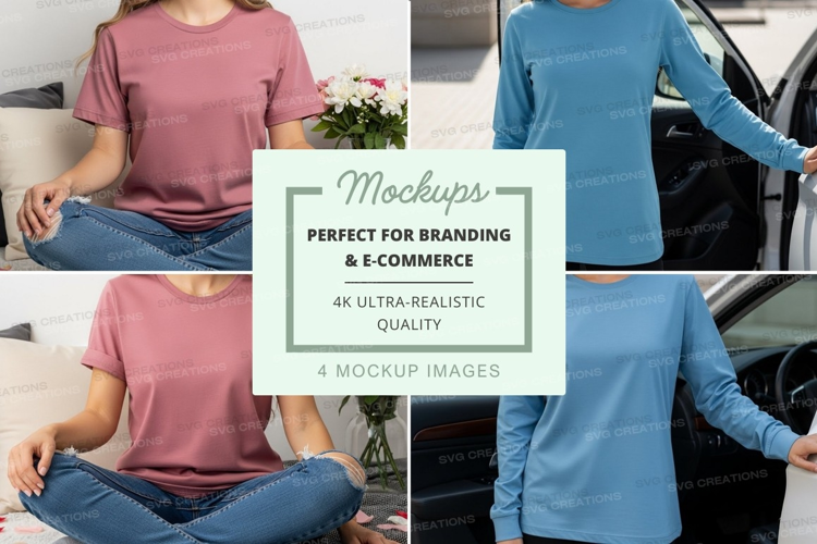 Casual t-shirts mockup