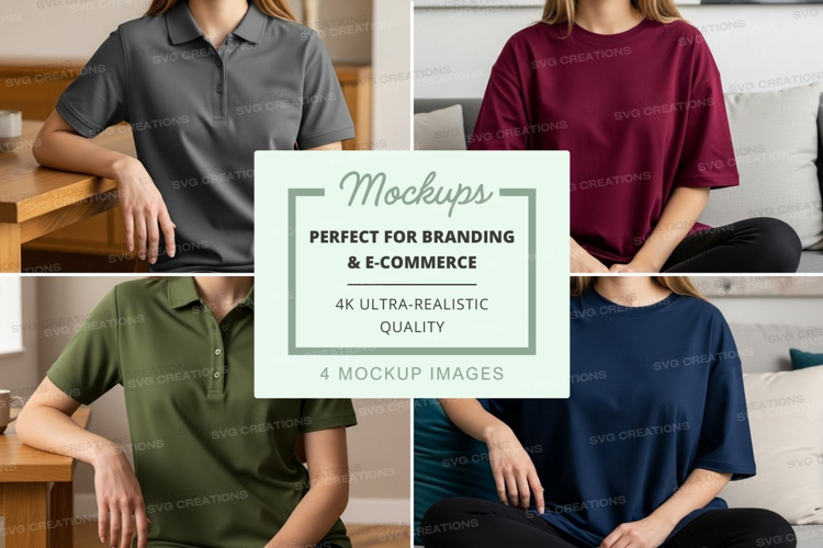Casual polo shirts mockup