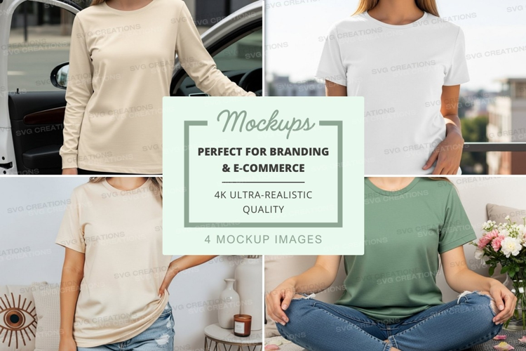 Casual t-shirts mockup