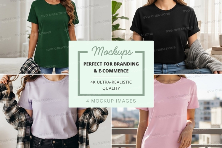 Black Tshirt Mockup Image 2