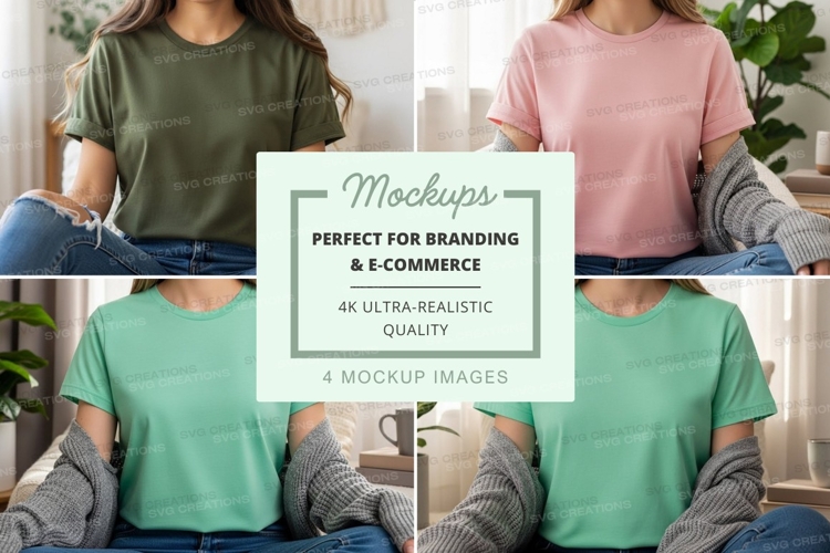 Casual t-shirts mockup example image 1