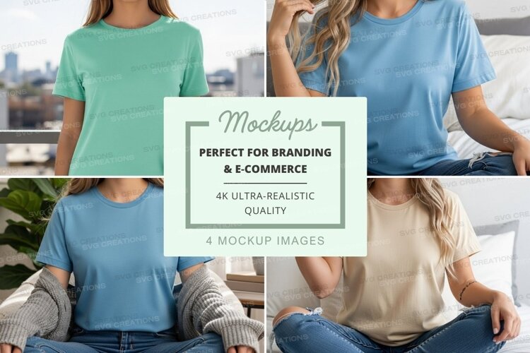Casual t-shirts mockup example image 1
