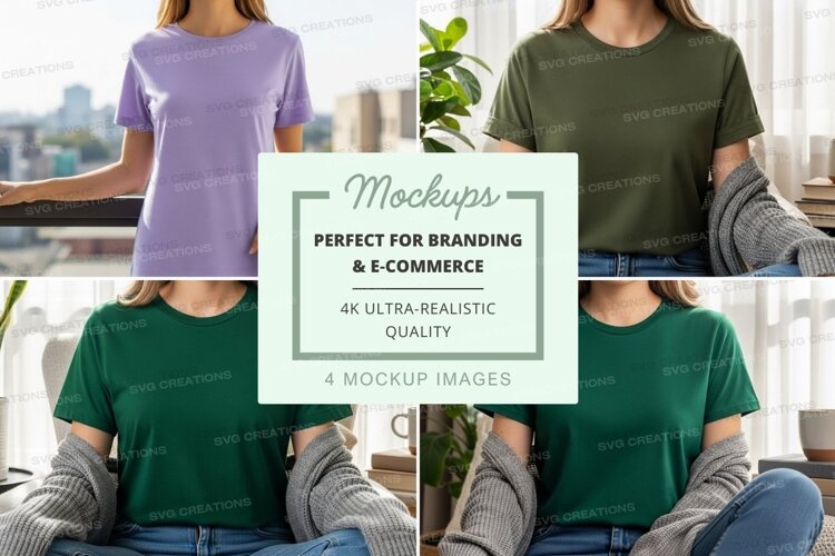 Casual t-shirts mockup example image 1