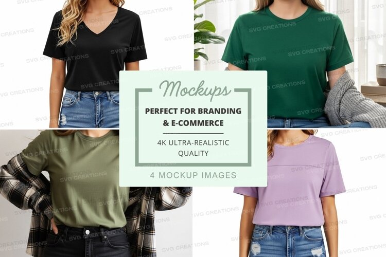 Casual t-shirt collection mockup example image 1
