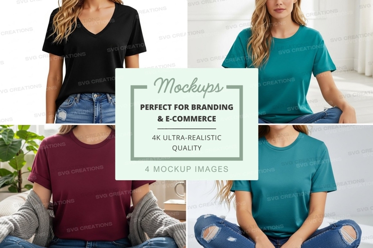 Black Tshirt Mockup Image 21