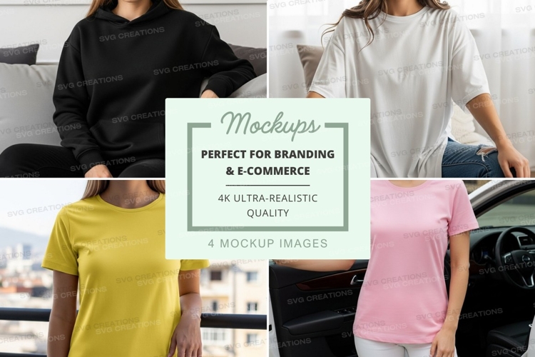 Black Tshirt Mockup Image 8