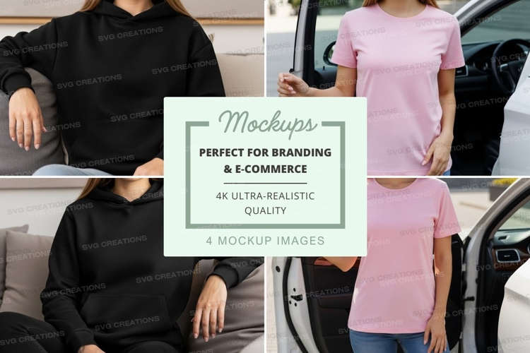 Black Tshirt Mockup Image 20