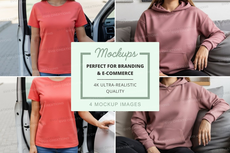 Casual women's clothing mockup