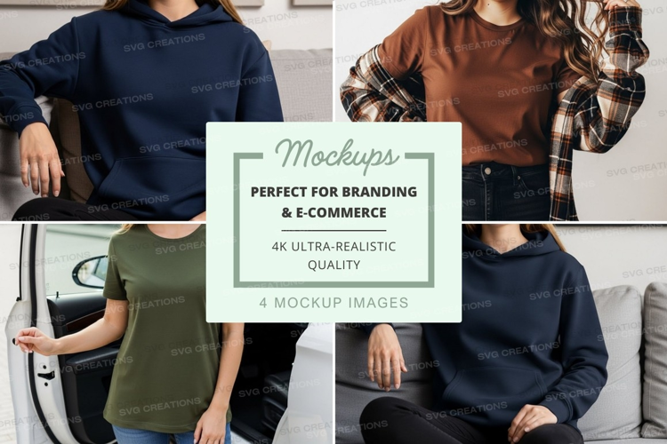 Casual autumn wear mockup