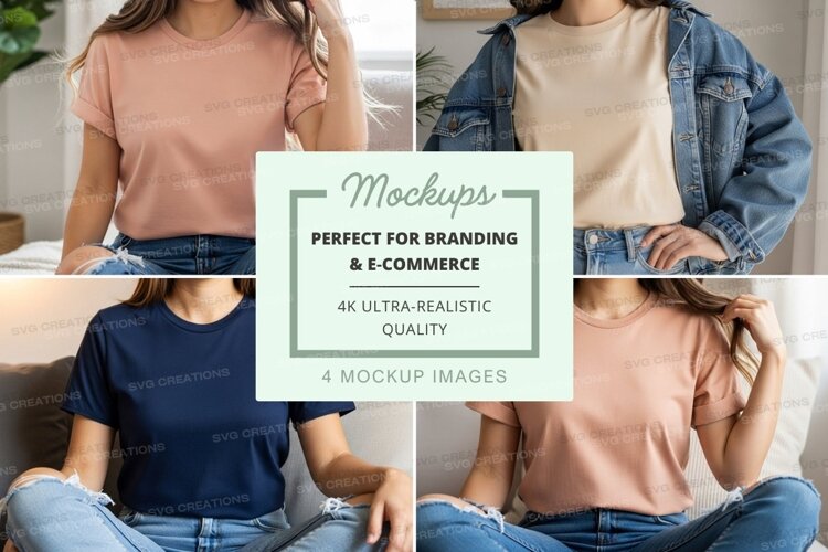 Casual t-shirt mockup example image 1