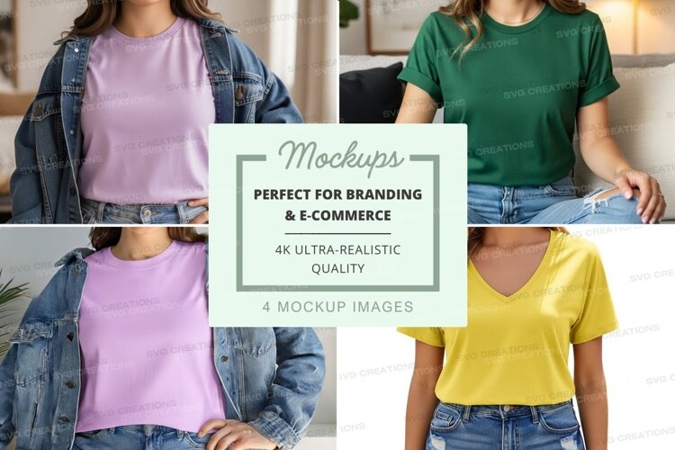 Casual t-shirts mockup example image 1