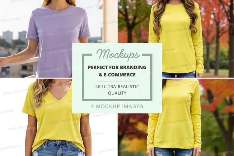 Casual t-shirts mockup
