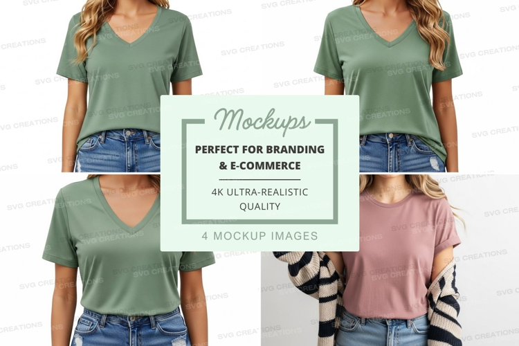 Casual women's t-shirts mockup
