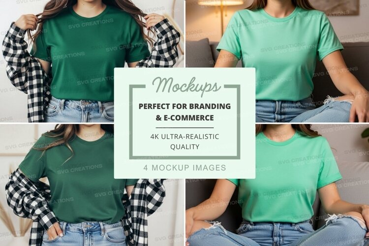 Casual outfit with plaid shirt mockup example image 1