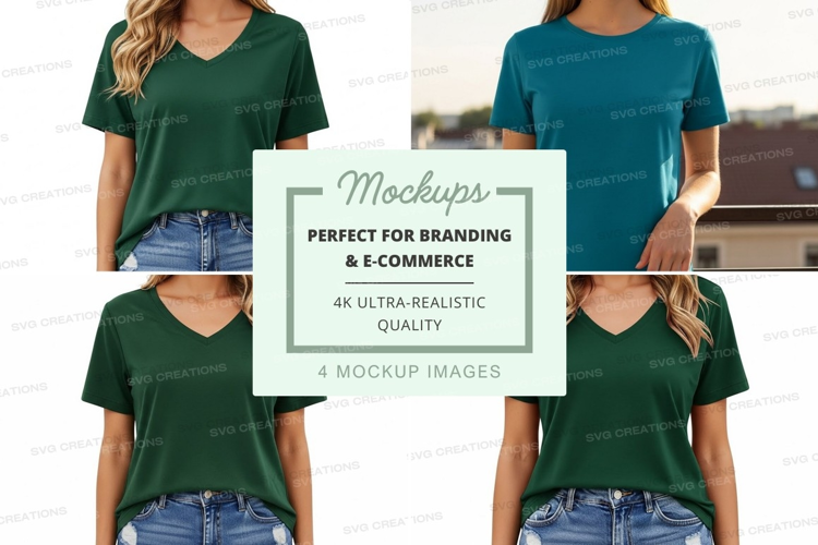 Green t-shirt mockup