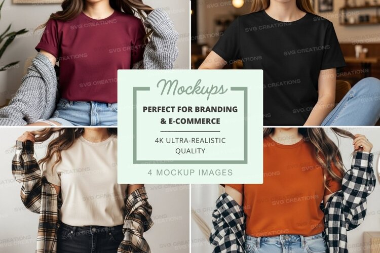 Casual t-shirts mockup example image 1