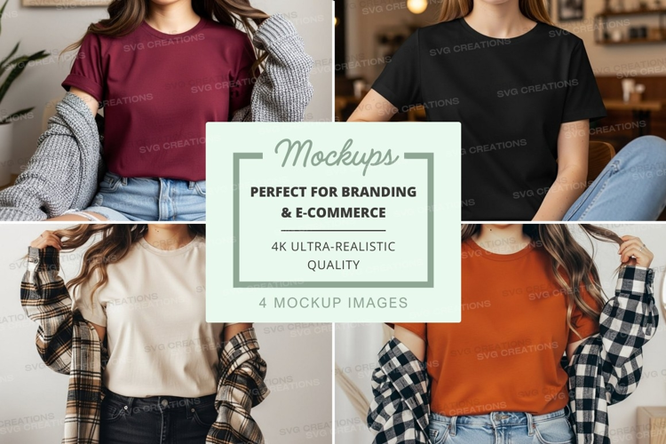 Casual t-shirts mockup