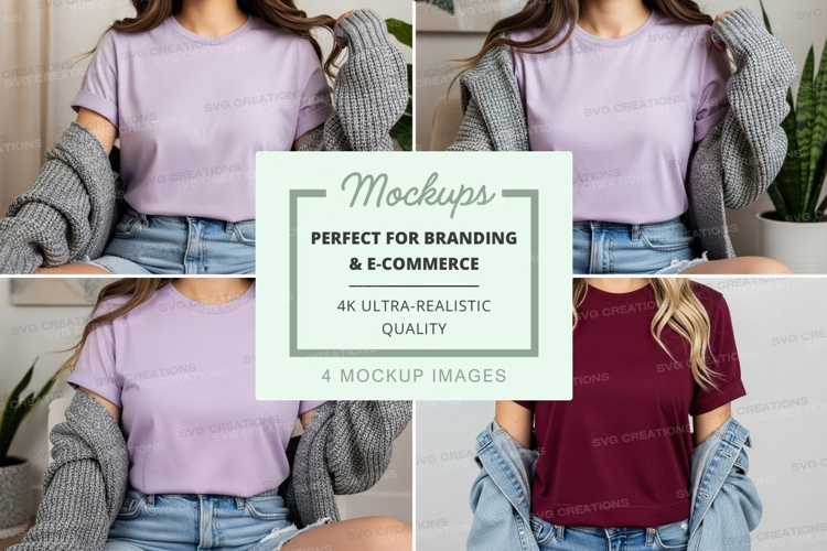 Casual t-shirt outfit mockup