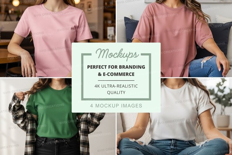 Casual t-shirts mockup example image 1