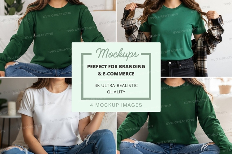 White Tshirt Mockup Image 24