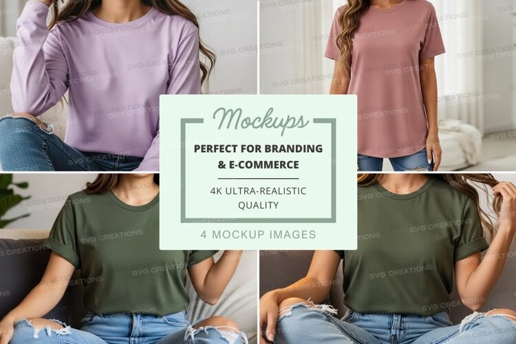 Casual t-shirt collection mockup example image 1
