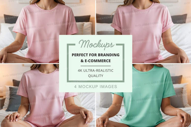 Women wearing t-shirts mockup
