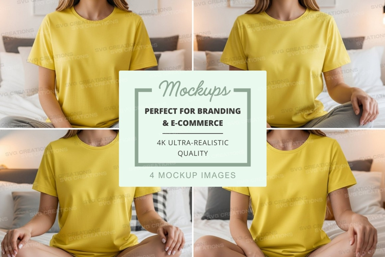 Yellow t-shirt mockup