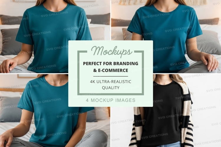 Black Tshirt Mockup Image 9