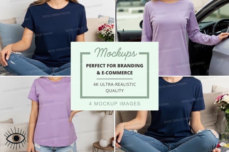 Casual t-shirts mockup example image 1