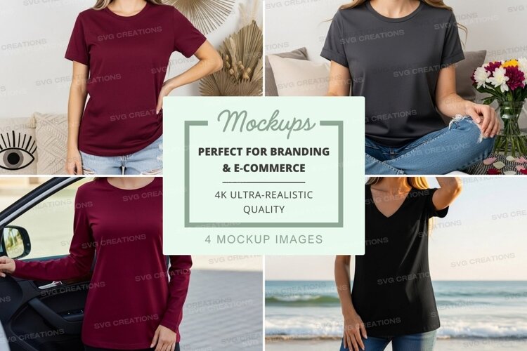 Casual t-shirts mockup example image 1