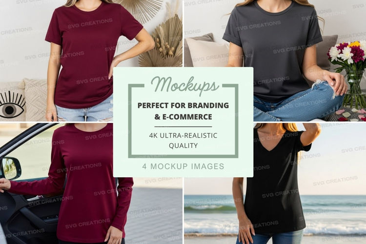 Casual t-shirts mockup