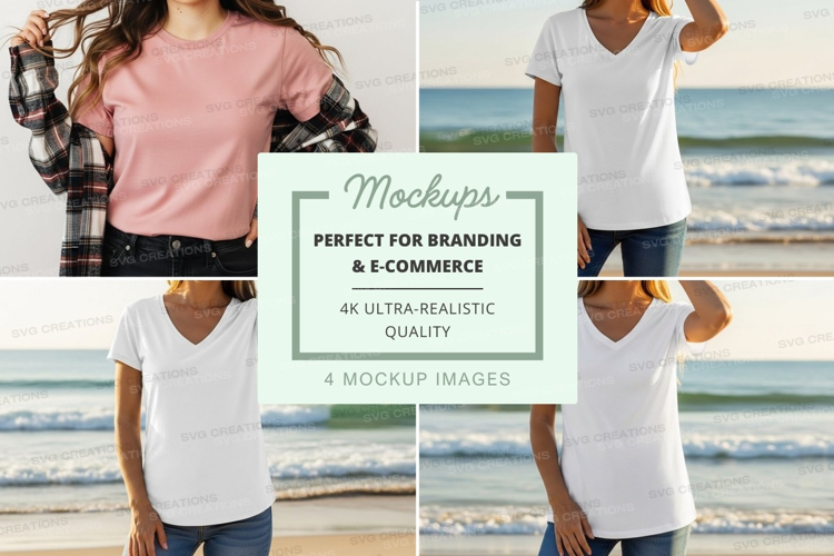 Beach fashion mockup