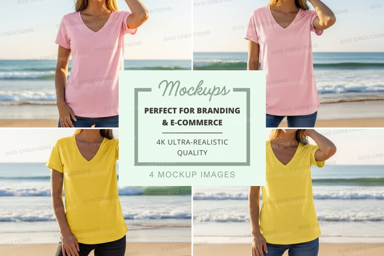 Beach workout mockup