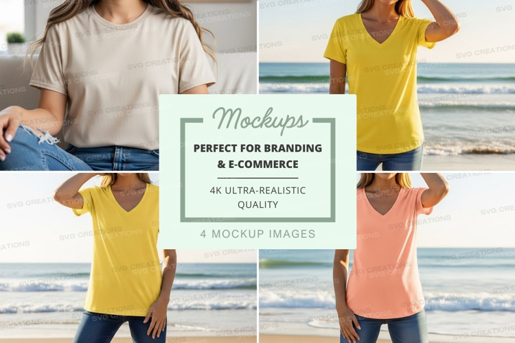 Beachwear t-shirt mockup