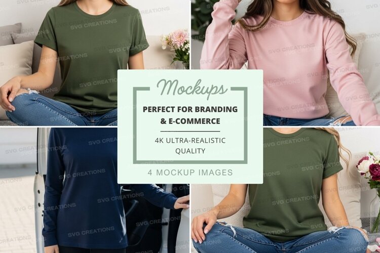 Casual t-shirts mockup example image 1