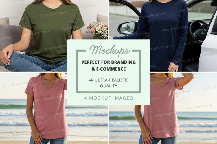 Casual t-shirts mockup