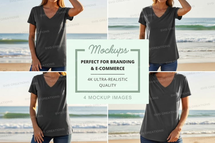 Beach workout mockup