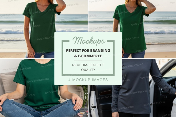 Beach outfit mockup