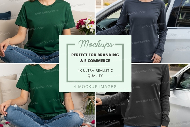 Black Tshirt Mockup Image 8