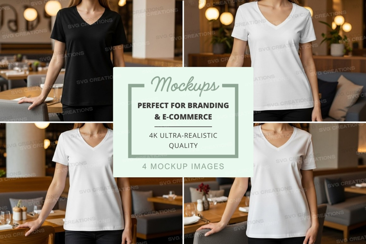 Restaurant staff uniform mockup