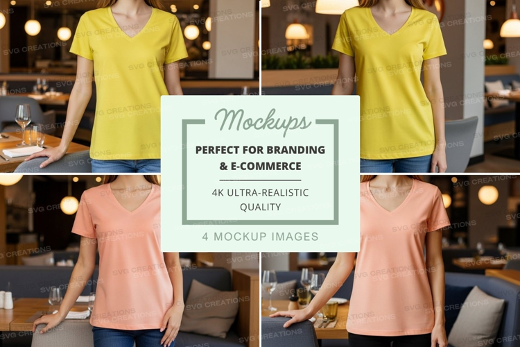 Restaurant staff uniform mockup