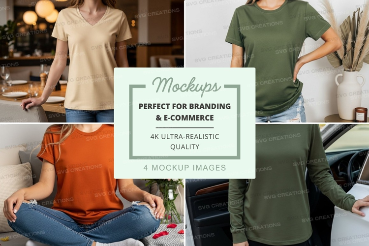 Casual t-shirt mockup