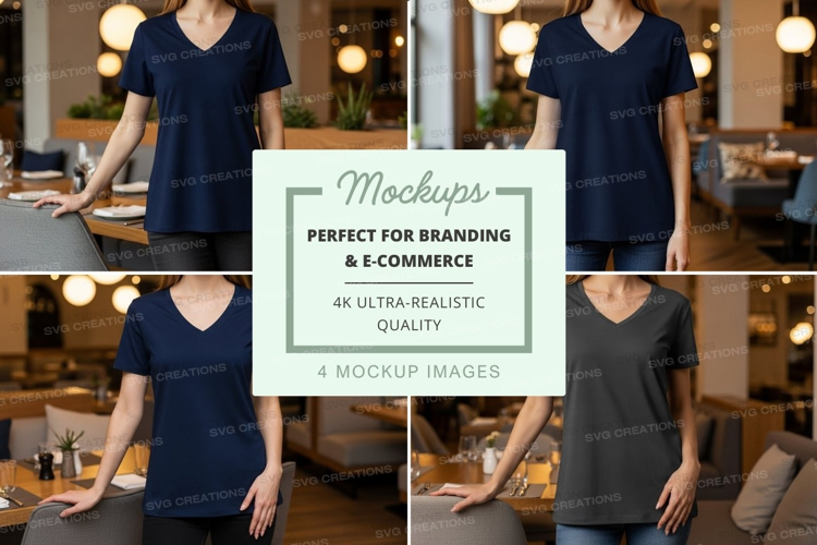 Restaurant staff uniform mockup