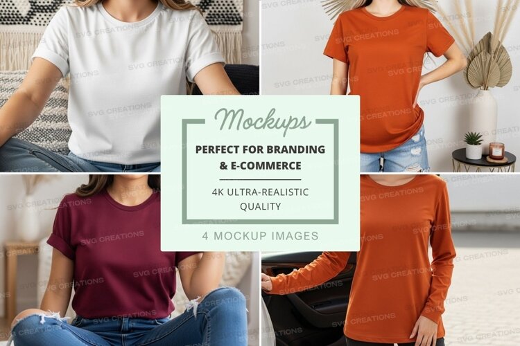 Casual t-shirts mockup example image 1