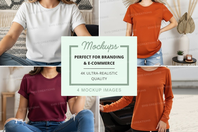 Casual t-shirts mockup