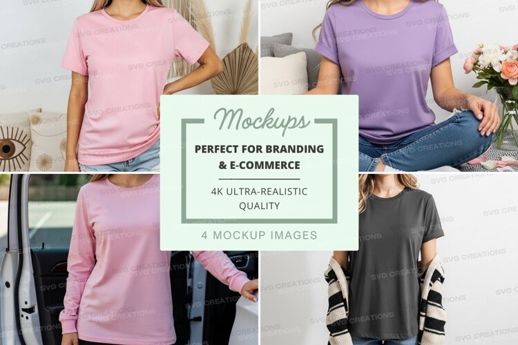 Casual t-shirts mockup example image 1