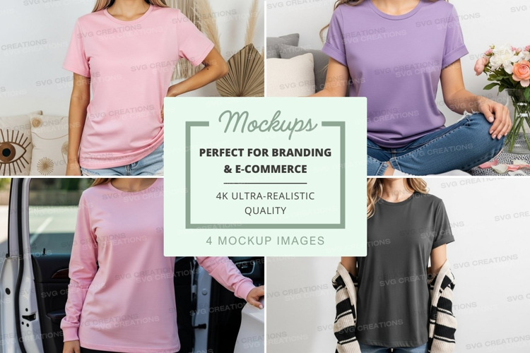 Casual t-shirts mockup