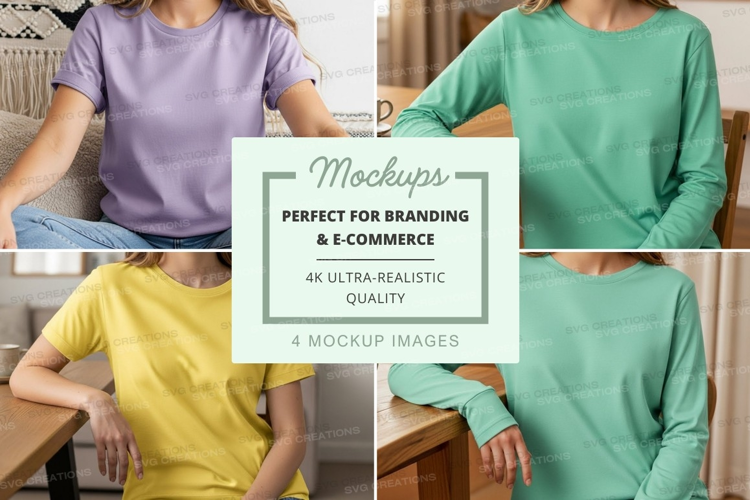 Casual t-shirts mockup