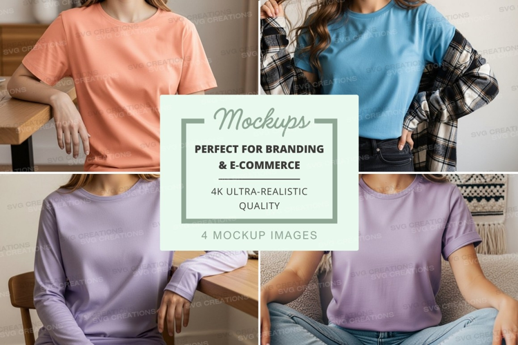 Casual t-shirt mockup